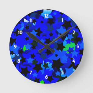 Horloge Ronde Punk rock star Blue