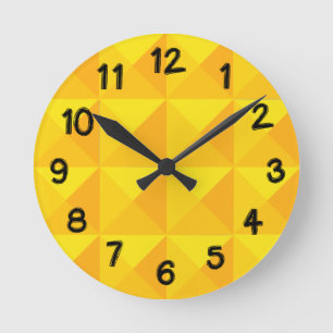 Horloge Ronde Pyramides d'or 