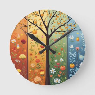 Horloge Ronde quatre saisons