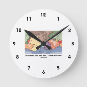 Horloge Ronde Quel plat vous tenez-vous dessus ? (Tectonique de