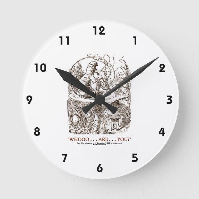 Horloge Ronde Qui... Es... Vous ? (Alice et la Caterpillar) (Recto)
