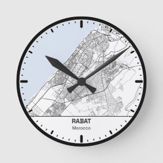 Horloge Ronde Rabat Clock City Line Art