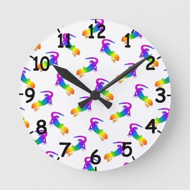 Horloge Ronde Rainbow Salamander (Recto)