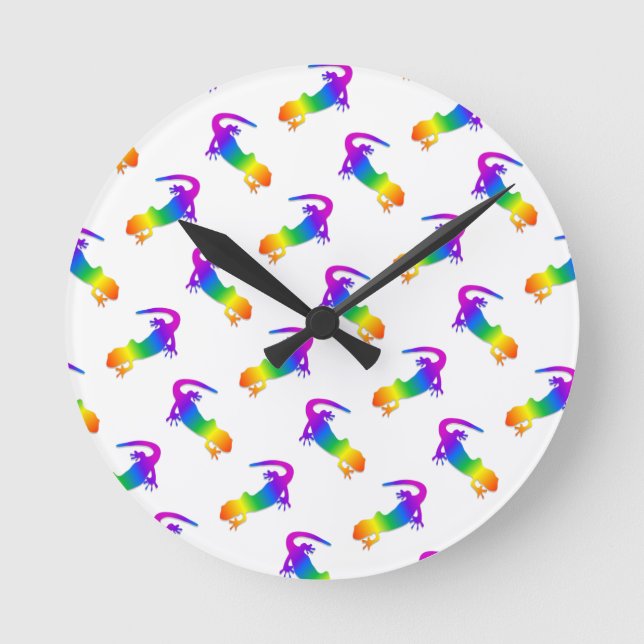 Horloge Ronde Rainbow Salamander (Recto)