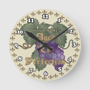 Horloge Ronde Raisins Vieillis À La Perfection