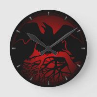 Raven Clock Native Raven Art Wall Clocks & Poison