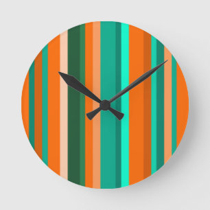 Horloge Ronde Rayures