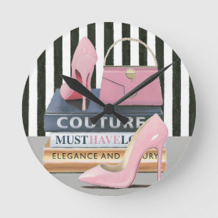 Horloge Ronde Rayures de couture d'Apple sauvage   - chaussures