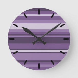 Horloge Ronde Rayures de lavande