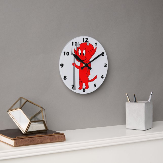 Horloge Ronde Red Devil Design (Bureau)