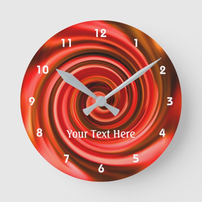 Horloge Ronde Red Yellow and Orange Whirlpool (Recto)