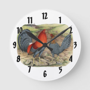 Horloge Ronde Reds bleus américains