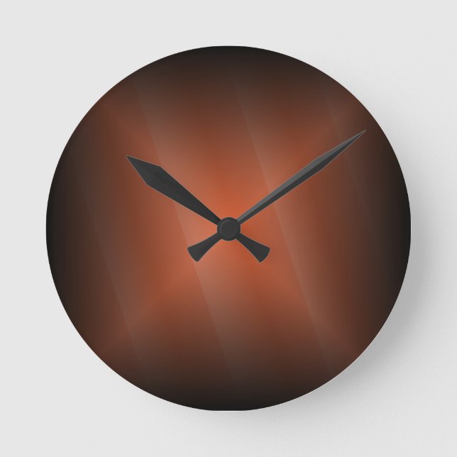 Horloge Ronde Réflexion orange (Recto)