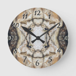 Horloge Ronde Région boisée rustique tout le thème naturel