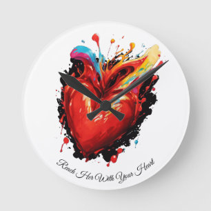 Horloge Ronde Rejoignez-La Avec Votre Coeur