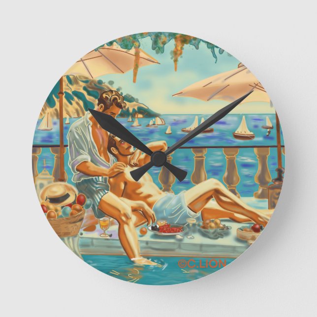 Horloge Ronde Reloj de pared lgbt (Recto)