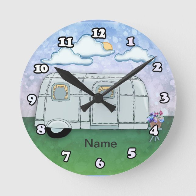 Horloge Ronde Remorque de voyage  (Recto)