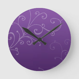 Horloge Ronde Remous élégants pourpres