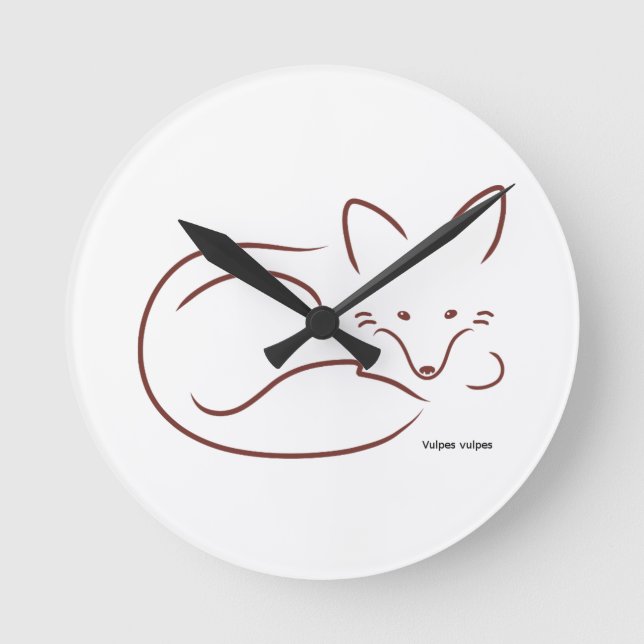 Horloge Ronde Renard rouge (Recto)