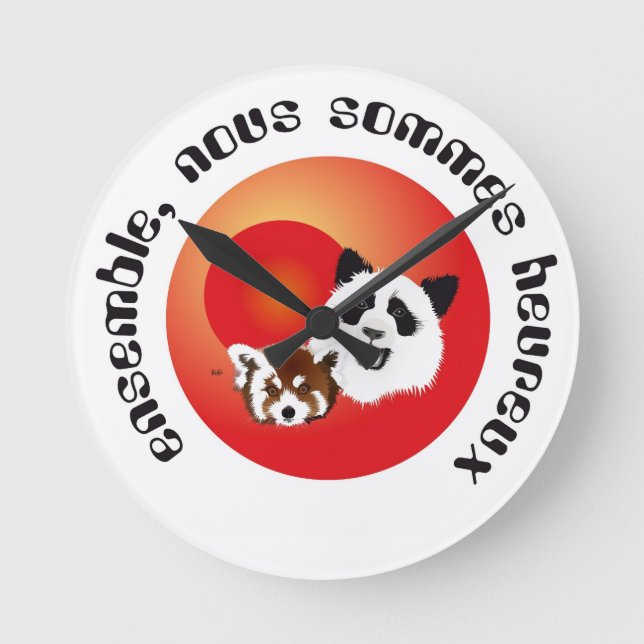 Horloge Ronde Rencontre Panda (Recto)