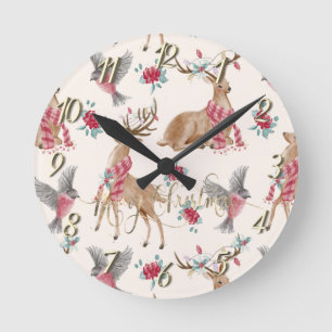 Horloge Ronde Rennes, oiseaux, fleurs adorables  