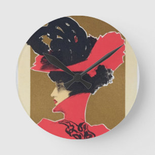 Horloge Ronde Reproduction d'une publicité par affichage 'Zlata