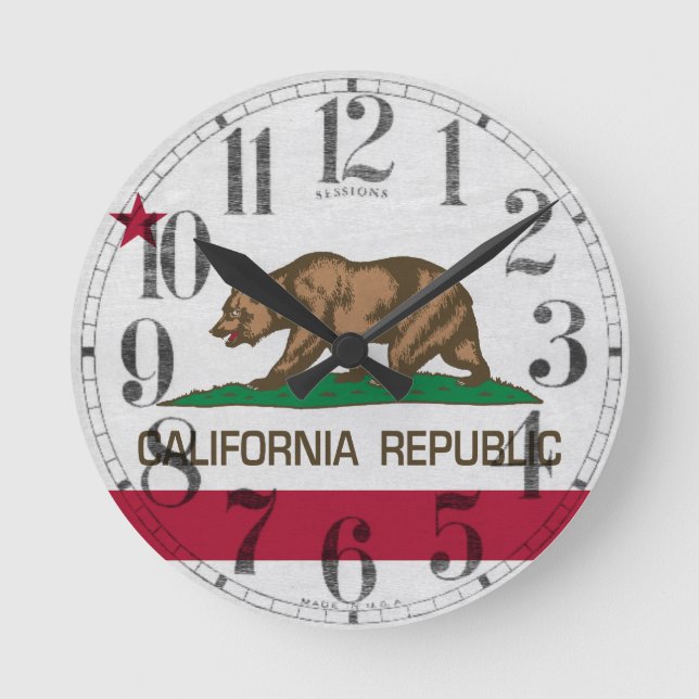 Horloge Ronde République de Californie (Recto)