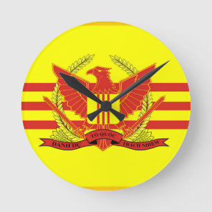 Horloge Ronde République de drapeau de forces militaires du