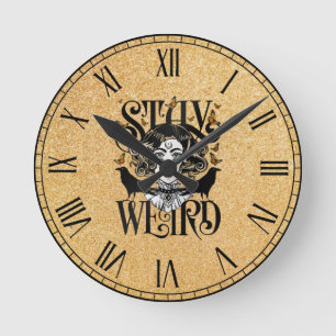 Horloge Ronde Restez Bizarre