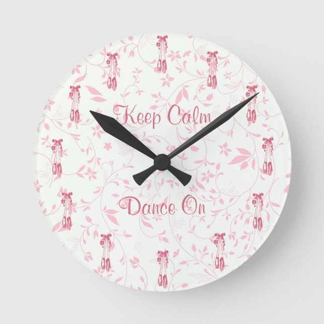 Horloge Ronde Restez calme et dansez sur le ballet (Recto)