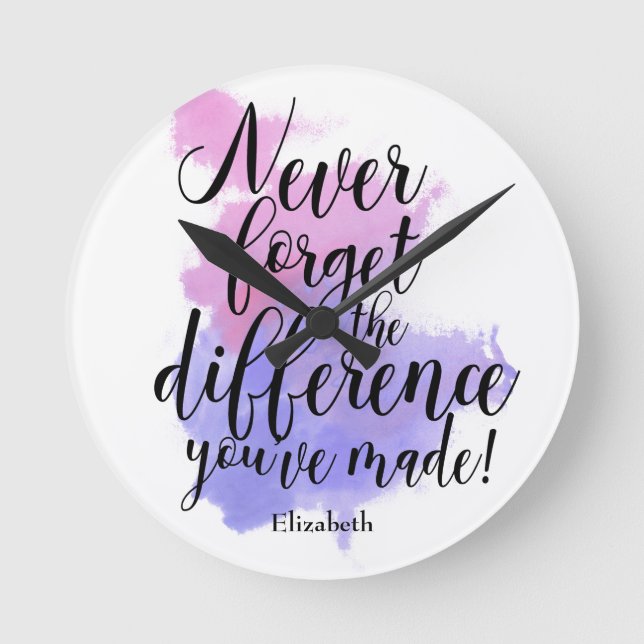 Horloge Ronde Retirement Never Forget The Difference You Made (Recto)