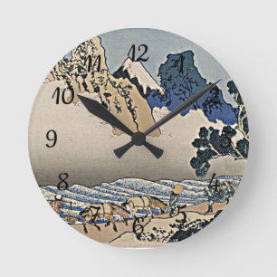 Horloge Ronde Retour de la montagne Fuji de la rivière Minobu Ho