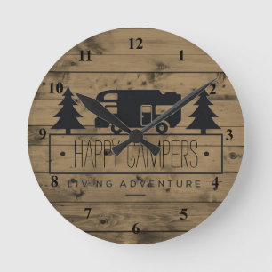 Horloge Ronde Retraite en bois rustique des profondément