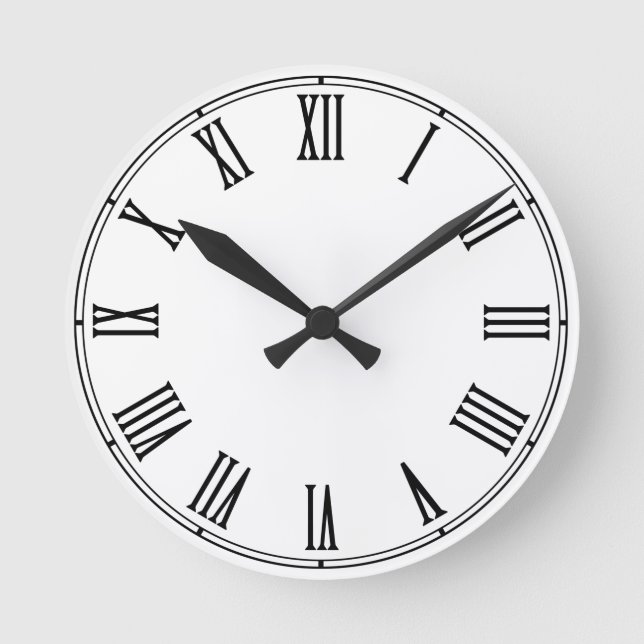 Horloge Ronde Rétro Clock Template - Create Your Own / custom (Recto)
