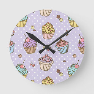 Horloge Ronde Rétro motif de bonbons