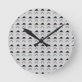 Horloge Ronde Riding helmet and crops clock