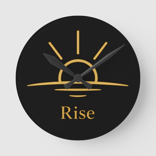 Horloge Ronde Rise — Minimalist Sunrise (Recto)