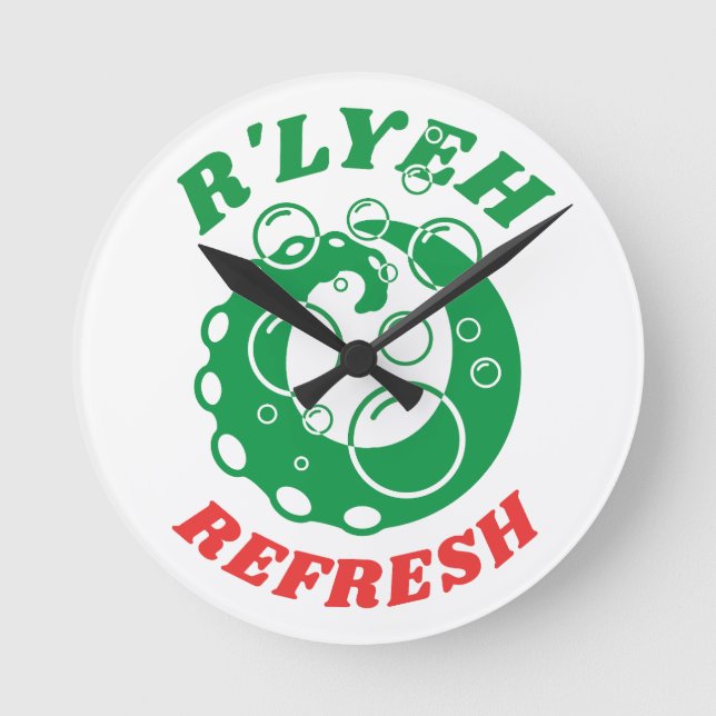 Horloge Ronde R'lyeh Lave-linge détergent Innsmouth Lovecraft (Recto)