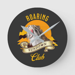 Horloge Ronde Roaring Sundown Club Sabertooth Tiger