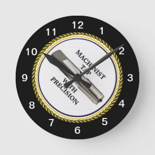 HORLOGE RONDE ROBINET DE MACHINISTE AVEC LA PRÉCISION
