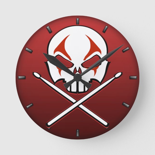 Horloge Ronde Rock and roll Clock Heavy metal Drial Wall Clock (Recto)