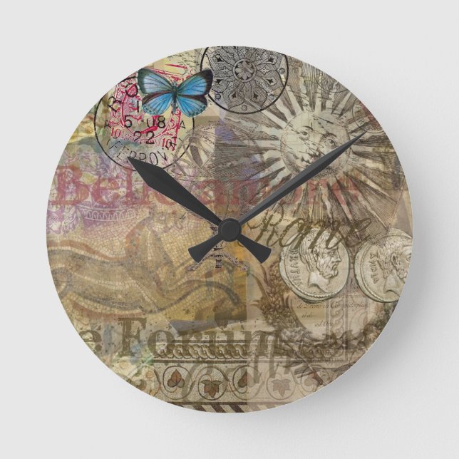Horloge Ronde Rome Italy Travel Vacation (Recto)