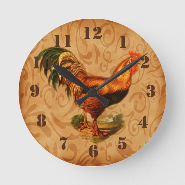 Horloge Ronde Rooster Ornate Kitchen (Recto)