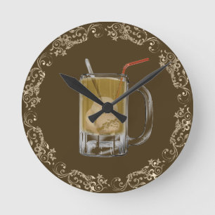 Horloge Ronde Root beer volait clock