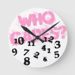 Horloge Ronde Rose affligé de l'horloge murale   qui s'inquièt