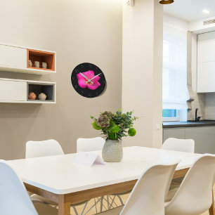 Horloge Ronde Rose aux feutres