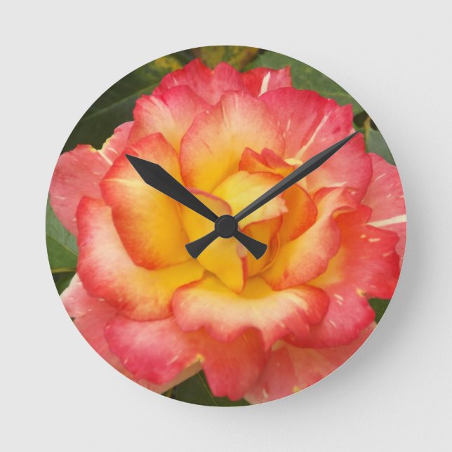 Horloge Ronde Rose et rose jaune (Recto)