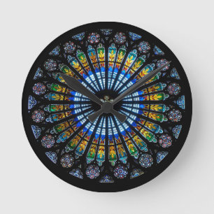 Horloge Ronde rose fenêtre cathédrale strasbourg