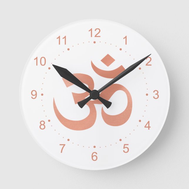 Horloge Ronde Rose Gold Om Symbol (Recto)