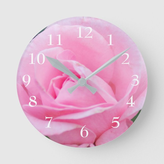 Horloge ronde rose-rose (Recto)